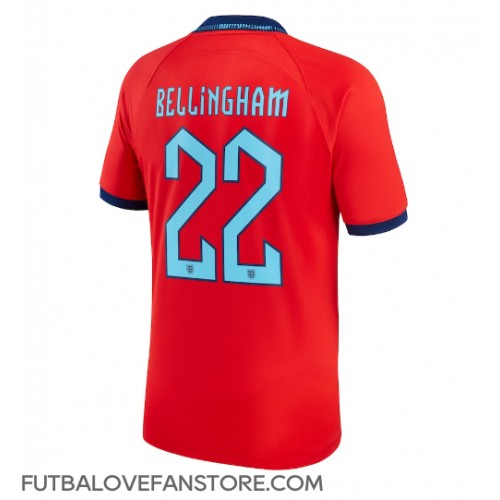 Anglicko Jude Bellingham #22 Vonkajší futbalový dres MS 2022 Krátky Rukáv